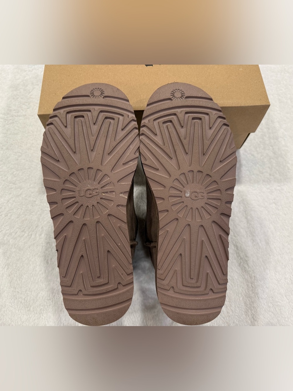 UGG Color- Caribou Women's Short Suede ultra mini size 9 (worn ONLY 1 time) - Picture 3 of 6
